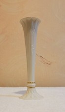 Lenox Trivoli Bud Vase Gold Trimmed Flared Foot and Mouth Made In USA 9x3 Inches