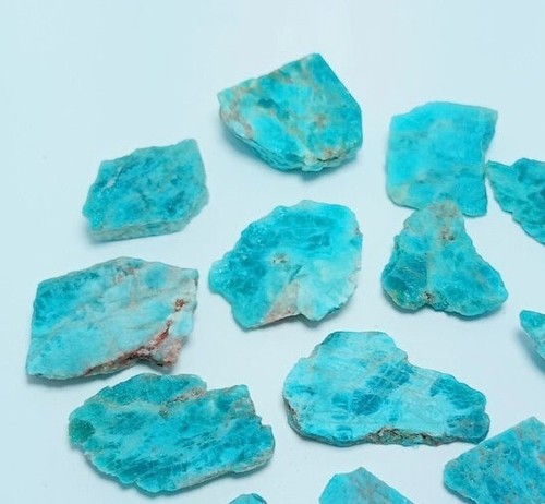 10 Pcs Turquoise Rough Lot, Turquoise Specimen, Natural Blue Turquoise Rough. - Picture 2 of 3