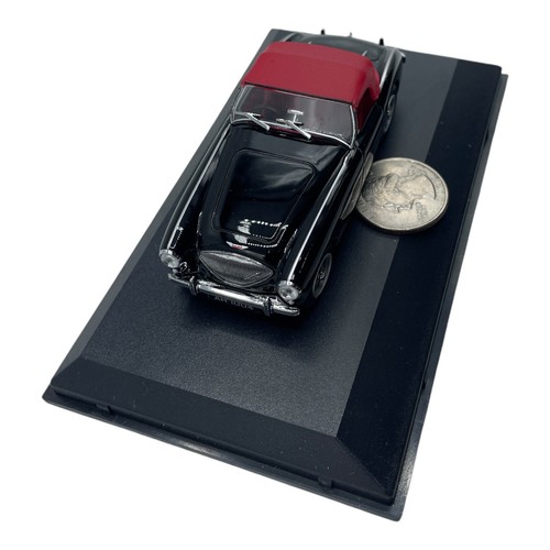 Austin Healey 100 BN1 Black with Red Top Classic Diecast car 1:43 Scale Oxford - Picture 9 of 21