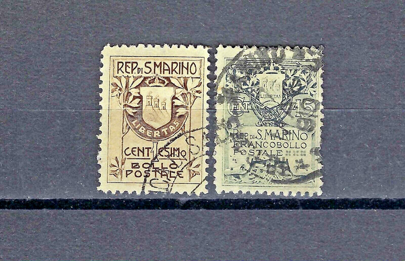 San Marino 1910 #78 Mint #79b Used - Coat of Arms