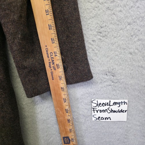 Hugo Boss Stratus Trench Coat Mens 44R Brown Virgin Wool Tweed Quiet Luxury City - Picture 11 of 18