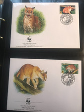 Senegal 1997 WWF Set African Gold Cat Illustrated First Day Covers