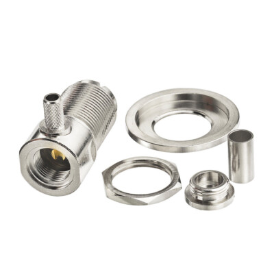 Conector SO239 UHF Hembra De 4 Orificios, 25mm, Engarce De Brida