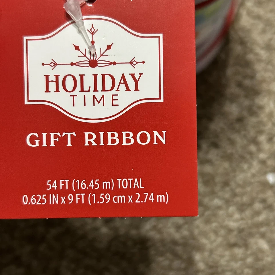 NWT Fun Colorful Christmas Fabric Ribbon Smile Emoji With Stocking Hat Falalala - Image 3 of 3