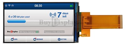Bar Type 4.5 inch 480x854 IPS TFT LCD Display SPI+RGB Interface