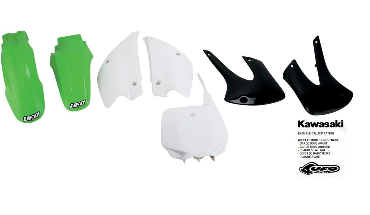 Kit plastiques UFO Kawasaki KX85 pour remplacer vos carénages cassés ou ternes