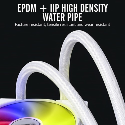 AIO CPU Cooler Water ARGB PWM Fans 120mm Radiator Quiet White Compatible - Picture 10 of 11