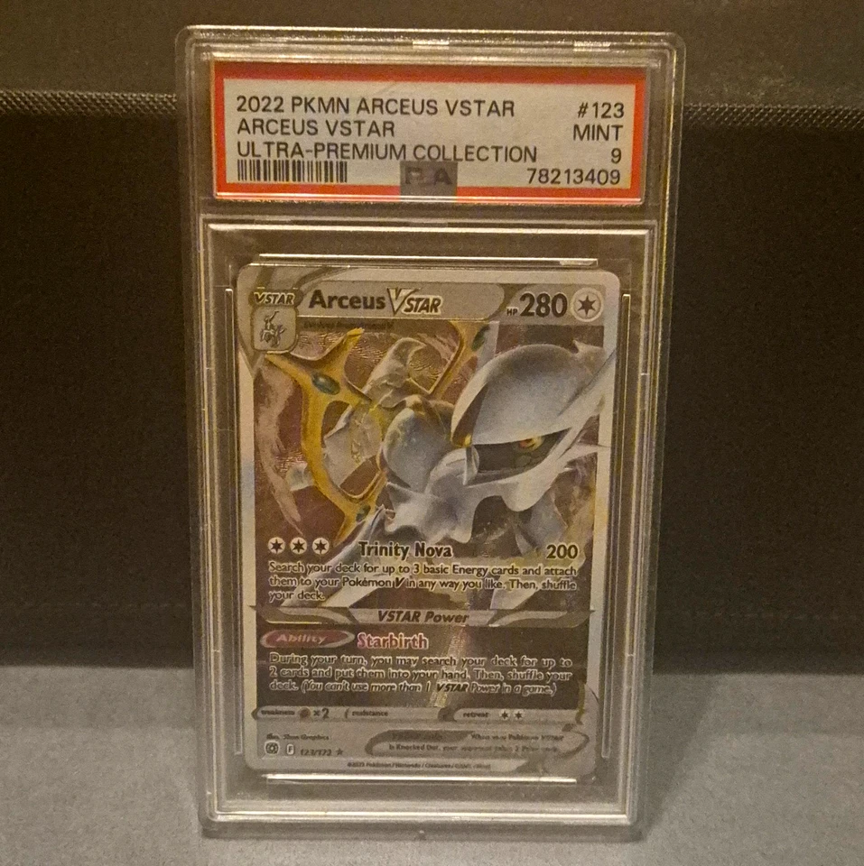 Pokémon Arceus VSTAR Metal Card 123/172 Holo Promo PSA 9 English