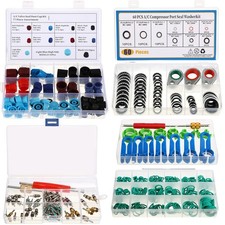 5 Sets/525 Pcs Car A/c Repair Kits with 18 Sizes 270 O-Ring Kit, 102 Valve Co...