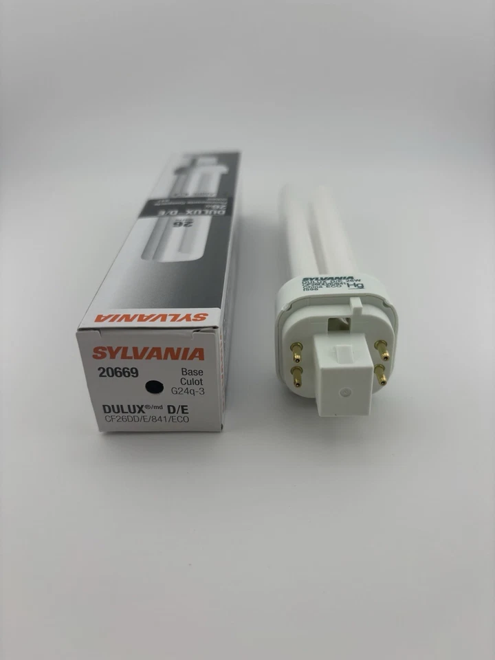 ⚡️5 Lot⚡️ SYLVANIA DULUX D/E 26W Compact Fluorescent Lamps 20669 G24q-3 - Image 3 of 4