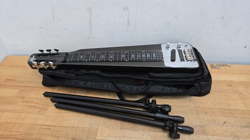 Rogue RLS-1MBK Metallic Black Lap Steel Guitar with Legs and Gig Bag