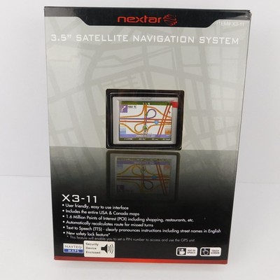 NEXTAR GPS X3-11 Satellite Navigation 3.5'' Screen -Text To Speech - NEW OPEN BOX
