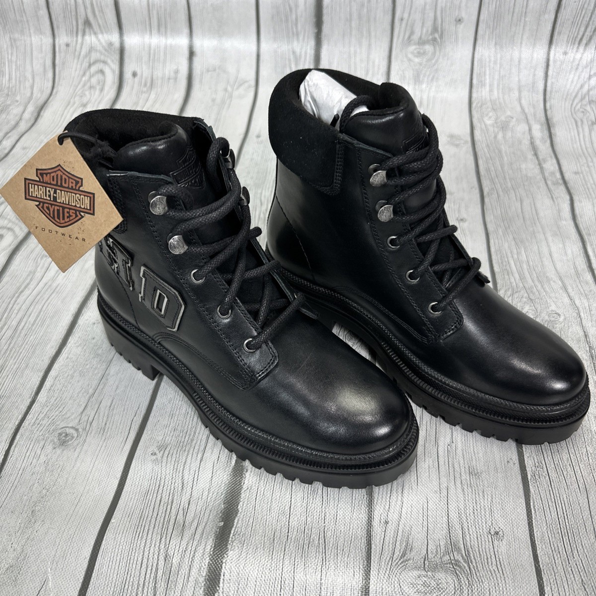 Harley Davidson 120th Tressler Womens Size 6 Black Motorcycle