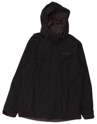 Columbia Herren Windbreaker Jacke mit Kapuze UK 38 Medium schwarz Nylon BF12