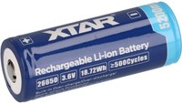 Xtar 26650 Li-Ion Akku 3,6V 5200Mah (Protected) - 7A Akku 26650