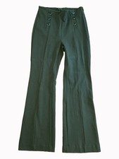 Ann Taylor Green High-Rise Flared Leg Sailor Style Pants Size 6P #1043