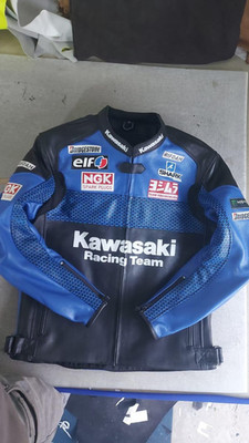 Kawasaki Racing Motorbike Leather Jacket Kawasaki Ninja Motorcycle Biker Jacket