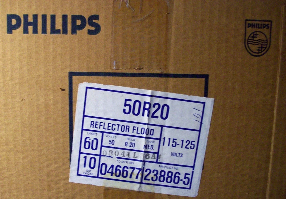 PHILIPS 6 Pack 50R20 Reflector Light Bulbs 50Watt 115-125 V Warm White Bulbs NEW - Image 4 of 4