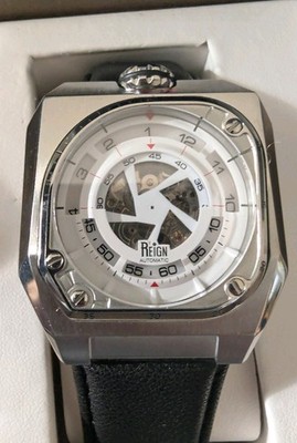 NEW Reign Asher Watch Automatic Movement Genuine Leather Strap 