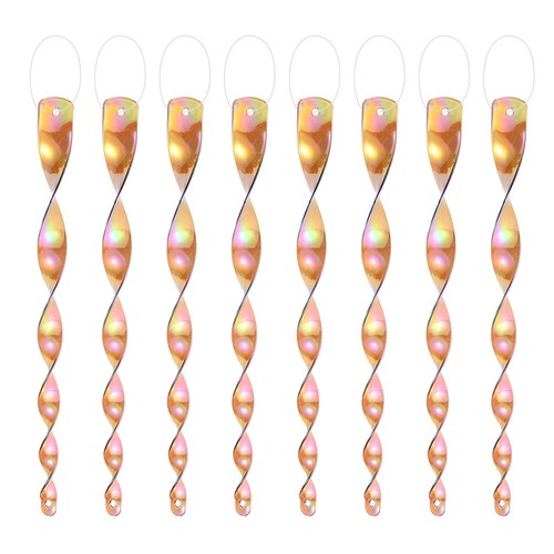 8-Pack Bird Reflective Rods 11.5 Inch Spiral Bird Scare[Brown] - Picture 1 of 7
