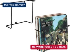 2-Pack Vinyl Wall Mount Holder - Floating Record Shelf for Vinyl Display, Black