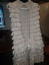 Akualani 'Cat Loop' Soft Wool Blend Sweater Vest Medium EUC - SO SOFT 