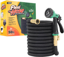 Flexi Hose Expandable Garden Water Hose With Nozzle 25 50 75 100 150 Ft Non Kink
