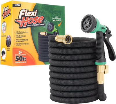 Flexi Hose Expandable Garden Water Hose With Nozzle 25 50 75 100 150 Ft Non Kink