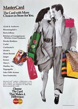 1988 MASTERCARD Makes a Difference With More Choices Vintage PRINT AD