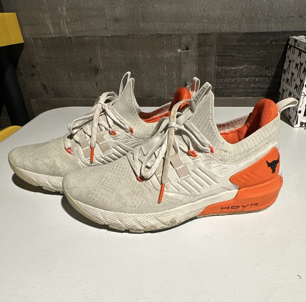 Under Armour Project Rock 3 Summit White Rogue Orange W for sale