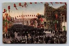 1915 San Francisco PPIE Joy Zone Crowd World's Fair Postcard Posted