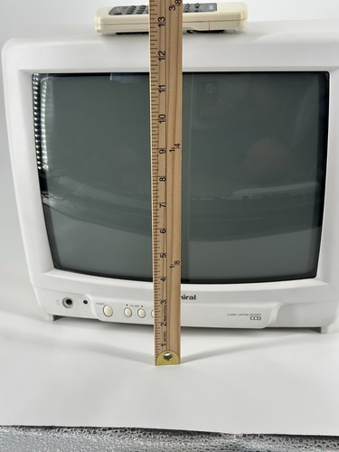 Vintage Admiral 14” CRT TV White Retro Gaming Model GOJ 12310 Remote Not Working - Picture 20 of 22