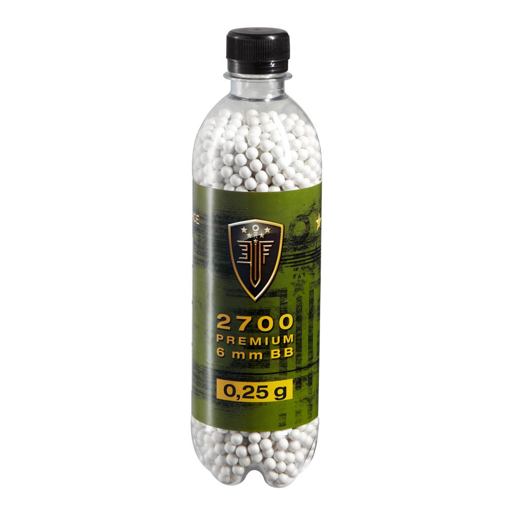 Elite Force Premium Airsoft BBs 6mm 0.25g White 2700 Bottle Pellets Ammo
