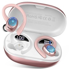 Bluetooth 5.4 Wireless Earbuds Earhooks Sport 50H Noise Cancelling Mic IPX7