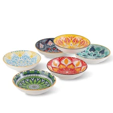 Small Bowls - Ice Cream Dessert Bowl 8.5 oz - Ceramic Bowl Set of 6 - Colorfu...