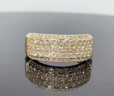 14k Yellow Gold 0.80CT Pinky Wedding Pinky Ring Round Cut Lab Grown/CVD Diamond