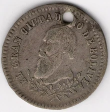 BOLIVIA 1/10 Melgarejo 1868 Commemorative issue PROMULGATION OF THE 8th BOLIVIAN