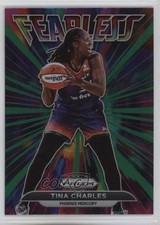 2022 Panini Prizm WNBA Fearless Green Prizm Tina Charles #4 1rw0