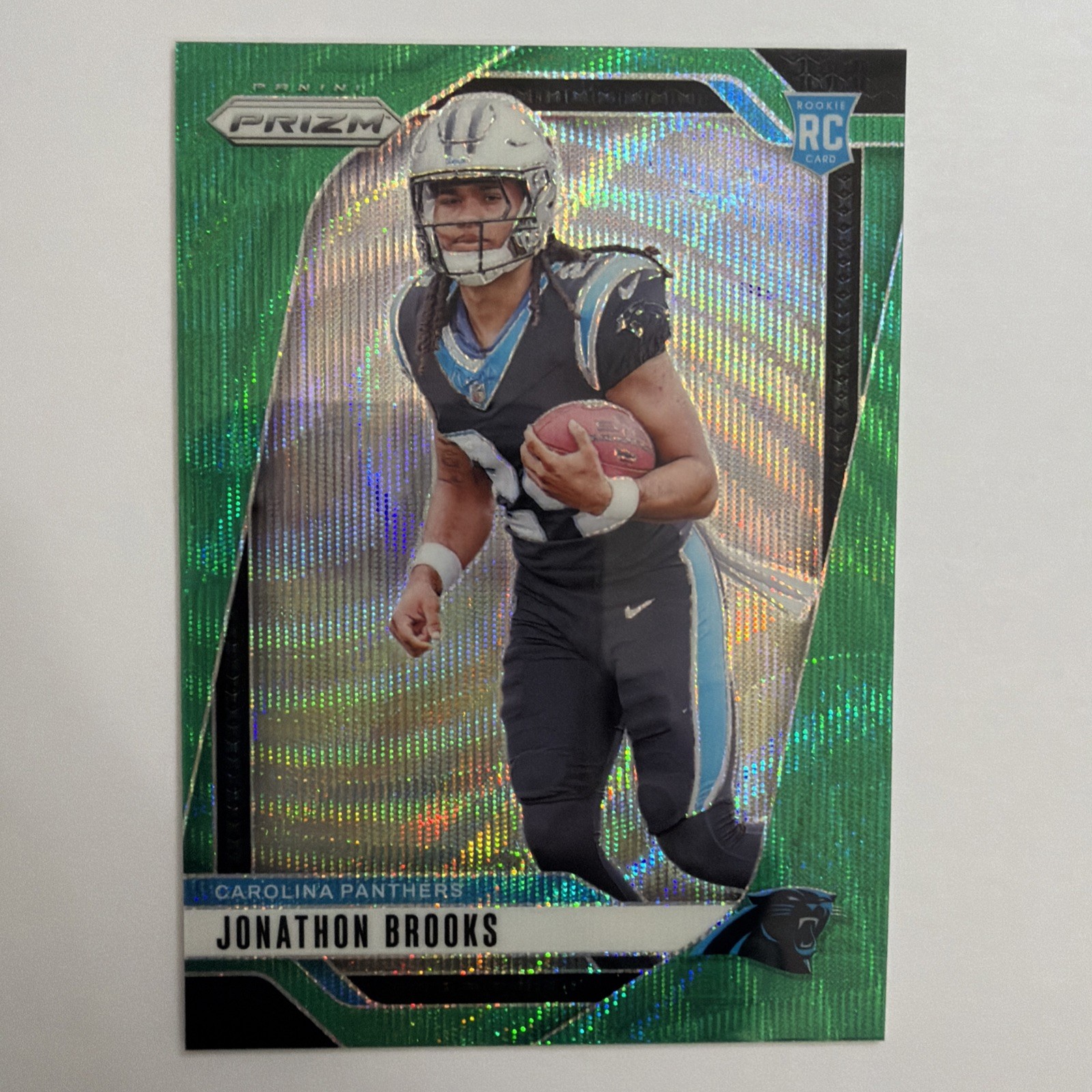 2024 Panini Prizm - Rookies Jonathon Brooks #357 Green Wave Prizm (RC)