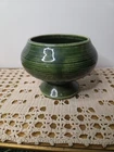 McCoy Green Footed Bowl 3.5 Inches Tall Made In USA