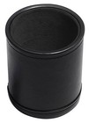 (6) 16mm Transparent Clear Dice + PU Leather Black Felt Lined Cup Gift Boxed — photo 4