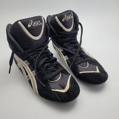 VTG ASICS Medalist JL002 Black Wrestling Shoe Rulon Freek Rare Men's Size 11