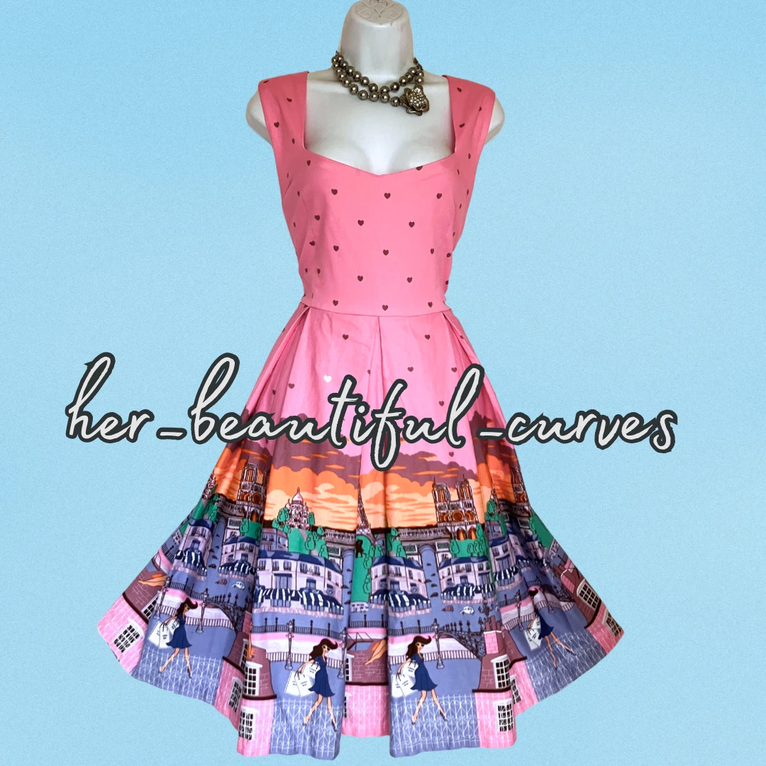 open lace back dress LINDY BOP PINK DRESS main image 0