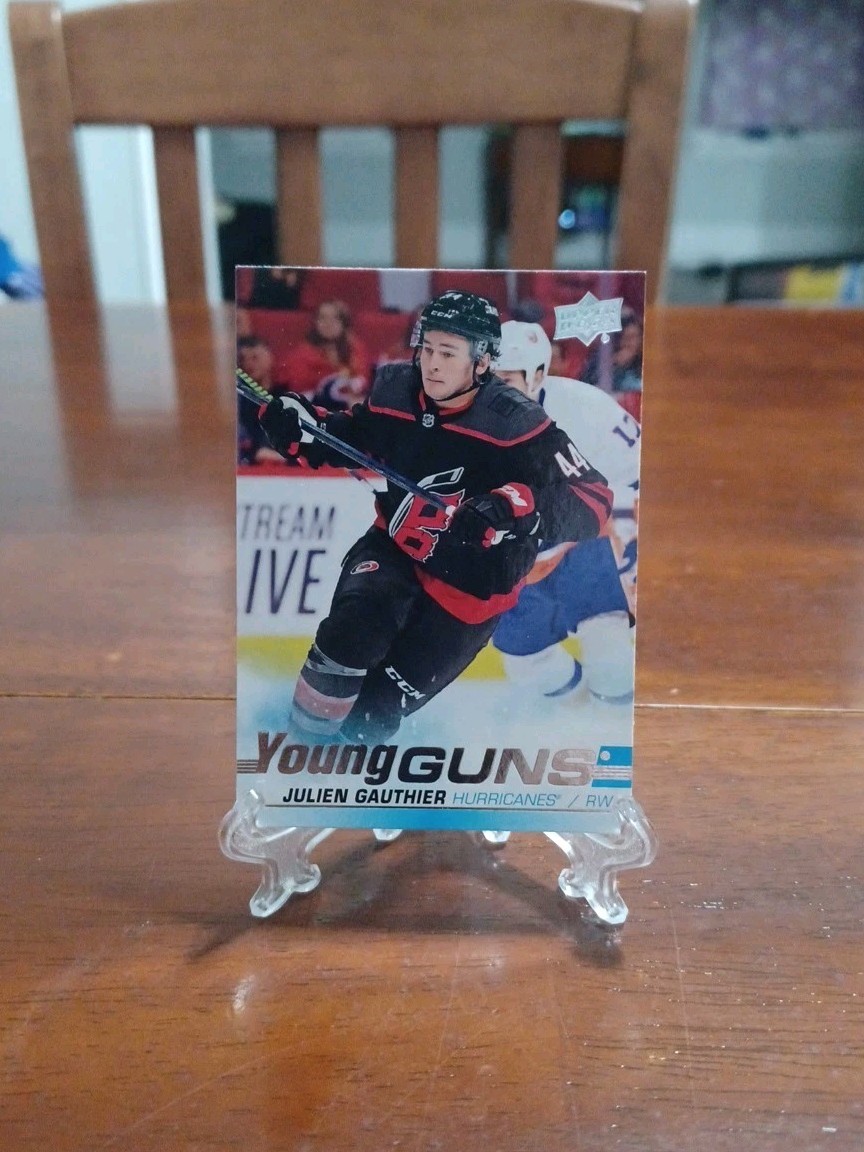 2019-20 Upper Deck - Young Guns Julien Gauthier #498 (RC) Carolina Hurricanes
