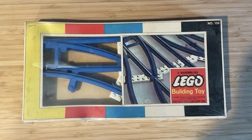 Factory Sealed, Vintage 1966 LEGO Set 154 - Right & Left Switch Track - Rare