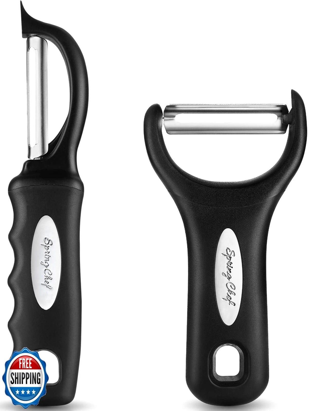 Spring Chef Swivel Vegetable Peeler and Y Potato Peeler - Thumbnail 2