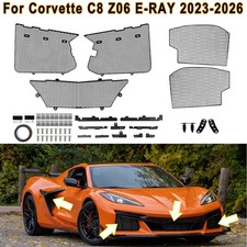 For Corvette C8 E-ray Front Grill Radiator Guards Side Intake Mesh Grille 23-26