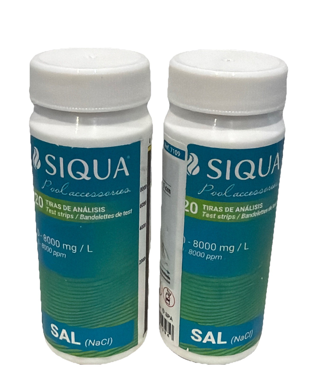 2 x SIQUA 20 x Salt Water Test Pool & Spa 0-8000 ppm Salt Test