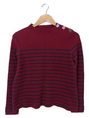 HALLHUBER Wollpullover Damen Pullover Gr. DE 40 rot-blau Casual-Look