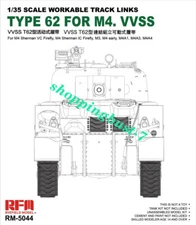 Ryefield-Model RM5044 1/35 scale WORKABLE TRACK LINKS TYPE 62 FOR M4.VVSS